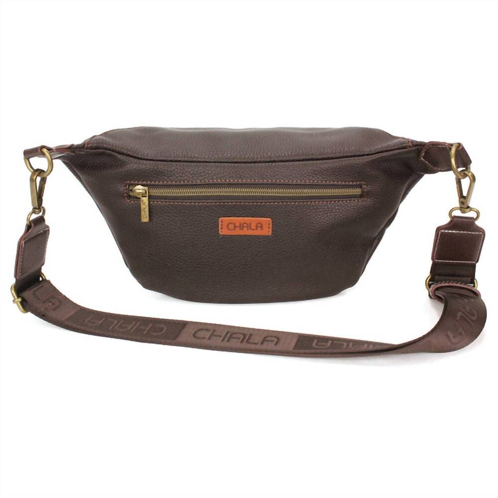 NEW CHALA women's fanny pack bag in dark brown mushrooms - Picture 2 of 3